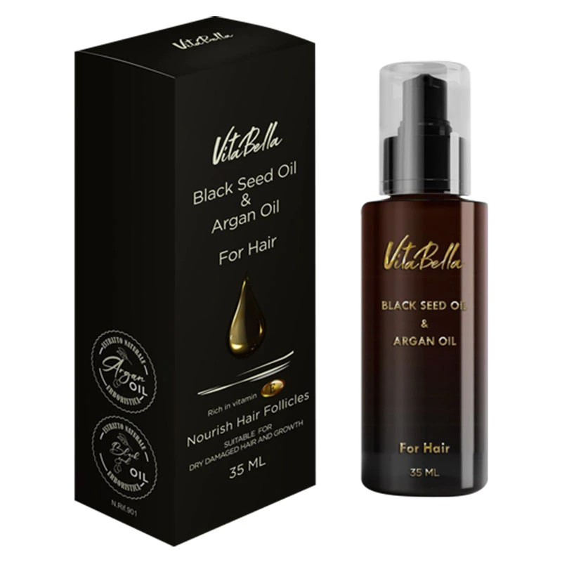 vitabella-r1000 روغن مو سیاه دانه وآرگان ویتابلا - تصویر 1